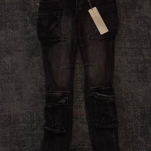 VALABASES CALLING BLACK WASHED SKINNY